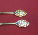 Christmas by A. Michelsen Sterling Silver Fork and Spoon Set 2pc 1971 Vermeil