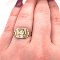 10k Yellow Gold Signet Ring Jewelry (#J5689)