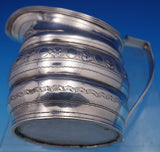 English Georgian Sterling Silver Creamer London 1802 Leaf Egg Border (#8389)