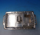 Japanese Sterling Silver Smoking Set 3pc with Applied Flowers Leaves (#6071)
