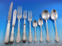 Russell by Garrard English Sterling Silver Flatware Set Service 104 Pcs Dinner