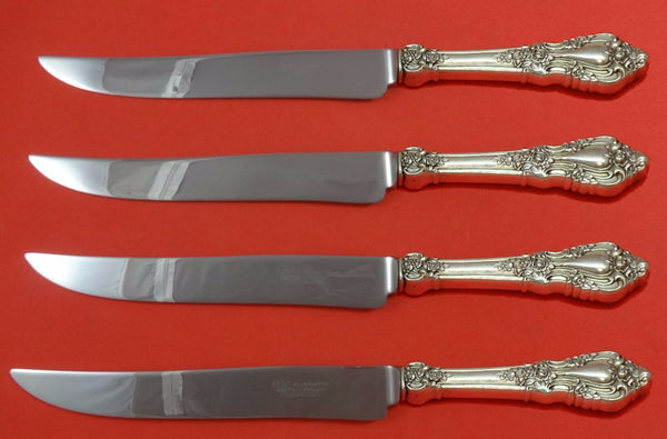 Eloquence by Lunt Sterling Silver Steak Knife Set 4pc Large Texas Sized Custom