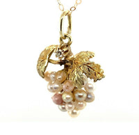 14k Yellow Gold Victorian Freshwater Pearl Pendant (#J5512)