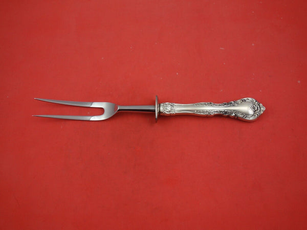 Alencon Lace by Gorham Sterling Silver Roast Carving Fork 11 1/8" Flatware