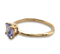 14k Yellow Gold .94ct Genuine Natural Ceylon Blue Sapphire Ring 6.75 (#J7318)