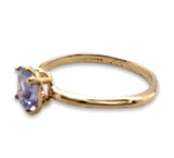 14k Yellow Gold .94ct Genuine Natural Ceylon Blue Sapphire Ring 6.75 (#J7318)