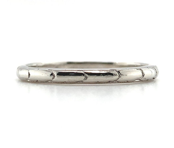 950 Platinum Wedding Band Ring Jewelry Engraved Date 1927 Size 7 (#J5835)