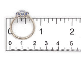 14k White Gold Genuine Natural Moonstone and Blue Sapphire Ring Size 7 (#J7617)