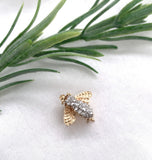 14k Yellow Gold .25cttw Genuine Natural Diamond Bee Fly Pin Jewelry (#J7549)