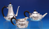 Winthrop by Tiffany and Co Sterling Silver Wood Tea Set 5pc (#9056) Beautiful!