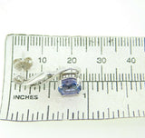 14k White Gold 3.2ct Genuine Natural Tanzanite and Diamond Earrings (#J1815)