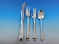 Satin Beauty by Oneida Sterling Silver Flatware Set for 8 Service 55 pieces