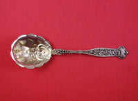Dresden by Whiting Sterling Silver Sugar Spoon Gold Washed Wide 5 3/4"