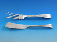 Lap Over Edge by Tiffany and Co Sterling Silver Flatware Set Service Acid Etched