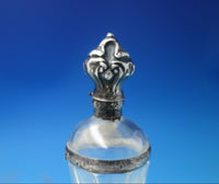 Sterling Silver and Cut Crystal Perfume Bottle circa 1910 4 1/4" x 1" (#5548)