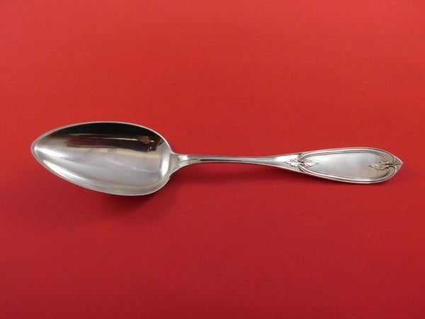 Coin Silver by Newell and Harding Coin Silver Serving Spoon w/Olive Style 8 3/4"