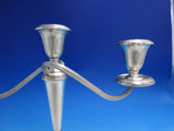 Old French by Gorham Sterling Silver Candlestick Pair 3-Light #808/1 (#8606)