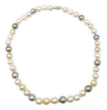 8.5-10mm Tahitian South Sea Pearl Multi-Color Necklace Jewelry (#J4414)