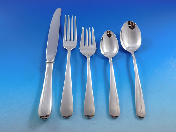 Old Maryland Plain by Kirk Sterling Silver Flatware Set for 12 Service 65 Pieces