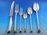 English Onslow by Various Sterling Silver Dinner Flatware Set Service 64 pcs Old