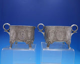 Lotus by Whiting Sterling Silver Sugar Creamer Set 2pc #402 Art Nouveau (#4345)