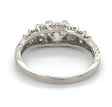 Platinum Art Deco .61ct Genuine Diamond Engagement Ring with GIA Report (#J6747)