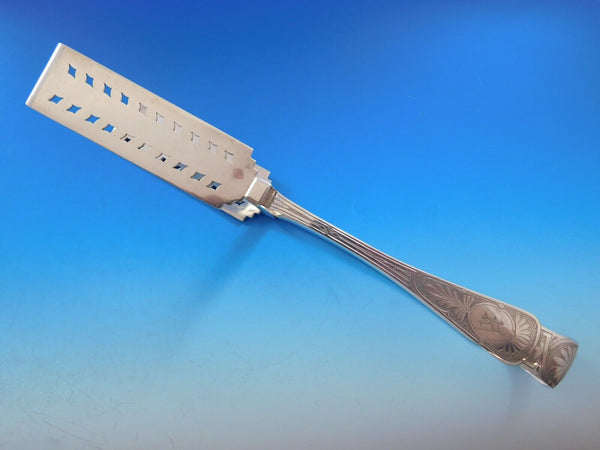 King William Engraved Tiffany & Co. Sterling Silver Asparagus Tong Yoked 10 3/4"