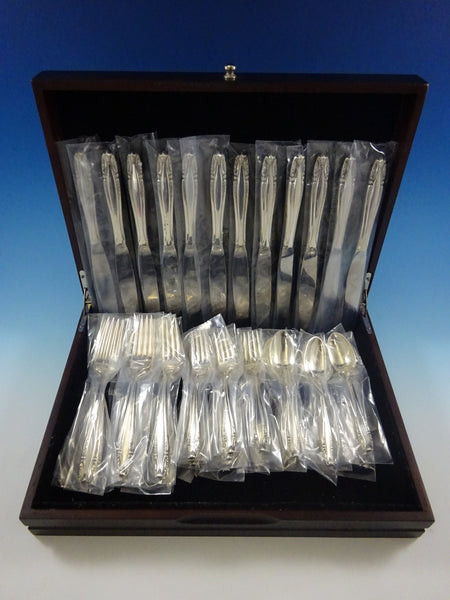 Stradivari by Wallace Sterling Silver Flatware Set 12 Service 48 Pcs Dinner Size