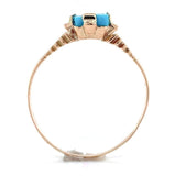 10k Gold Victorian Sleeping Beauty Genuine Natural Turquoise Ring 10.25 (#J6567)