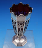 W. Lister and Sons English Estate Sterling Silver Vase with Glass #7728 (#8121)