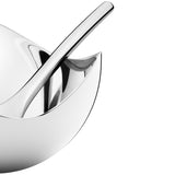 Bloom by Georg Jensen Stainless Steel Salt Cellar with Spoon - Vtg NOS