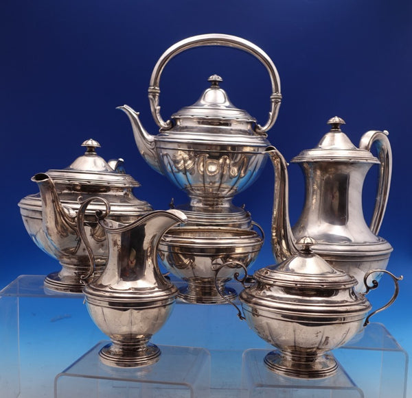 Old Colonial by Towle Sterling Silver Tea Set 6pc with Kettle on Stand (#8539)