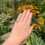 10k Rose Gold 1.07 Carat Genuine Natural Aquamarine Ring with Flowers (#J6773)