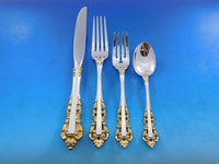 Golden Medici by Gorham Sterling Silver Flatware Set for 8 Service 50 pcs Dinner