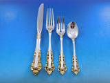 Golden Medici by Gorham Sterling Silver Flatware Set for 8 Service 50 pcs Dinner