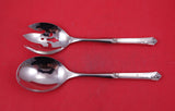 Damask Rose by Oneida Sterling Silver Salad Serving Set WS Original 10 3/4"