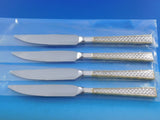 Golden Tradewinds by In Sterling Silver Steak Knife Set 4pc 9.5" Serrated Custom