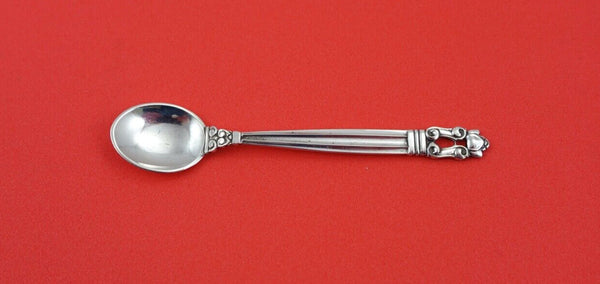 Acorn by Georg Jensen Sterling Silver Salt Spoon master GI mark 3 3/4"