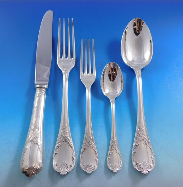 Marly by Christofle France Silverplate Flatware Service Set 33 pcs Dinner Unused