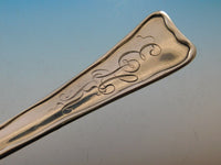 Lap Over Edge Acid Etched by Tiffany Sterling Silver Fish Server Butterflies 13"