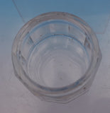 La Pierre Sterling Silver Glass Dresser Jar GW Interior w/ "M" Mono #464 (#9159)