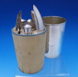 Austrian .812 Silver Traveling Set 6pc in Fitted Leatherette Case (#7566)