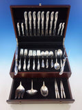 Silver Melody by International Sterling Silver Flatware Set for 8 Service 53 Pcs