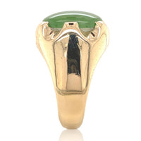10k Yellow Gold Men's Jade Ring Size 9.5 (#J6918)