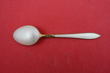 David Andersen Norwegian Sterling Demitasse Spoon vermeil w/white enamel 3 3/4"