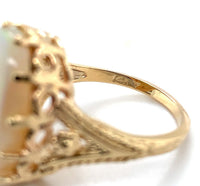 14k Yellow Gold 5.86 Carat Australian Genuine Natural Opal Ring (#J6335)