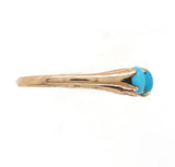 10k Yellow Gold Victorian 5-Stone Ring with Turquoise Glass Size 5.5 (#J5908)