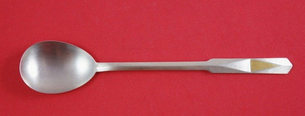Chinese Sterling Silver Rice Spoon w/ Golden Triangle 8 3/8"