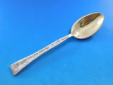 Lap Over Acid Etched by Tiffany Sterling Silver Ice Cream Spoon GW w/ Leaves 6"