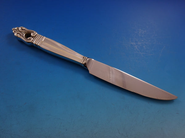 Royal Danish by International Sterling Silver Steak Knife Serrated Custom 8 1/2"